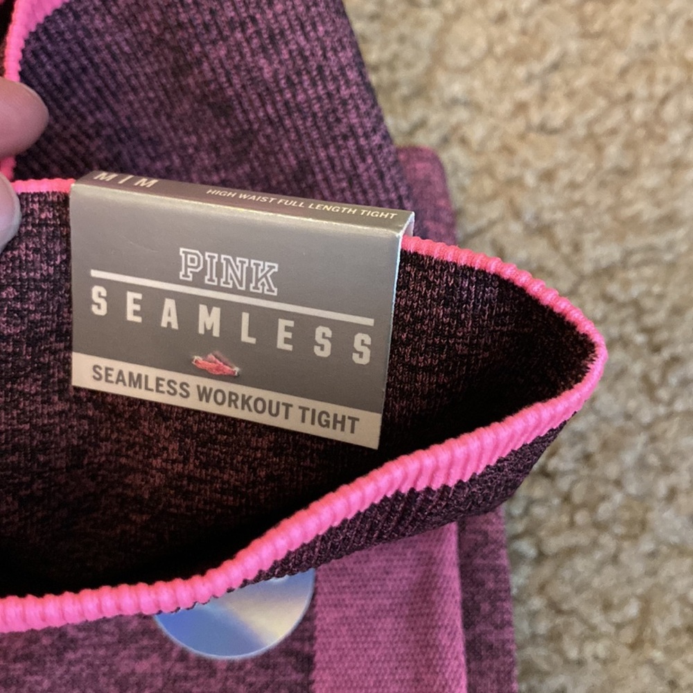 PINK Seamless high waist full length workout tights - Picture 3 of 4